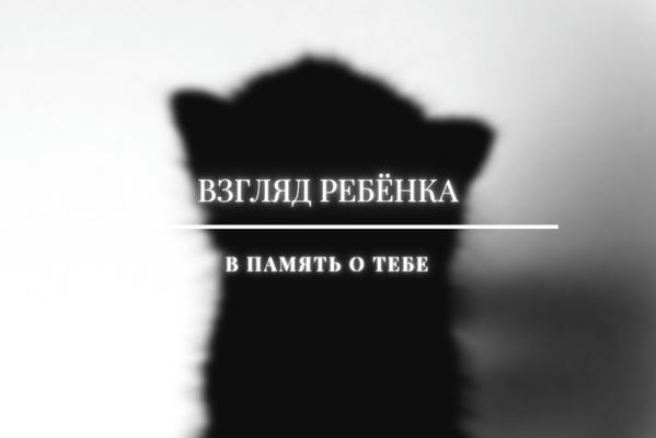 Взгляд ребёнка: в память о тебе...